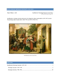 Soufflenheim Marriage Contracts: 1676-1811