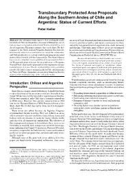 Transboundary Protected Area Proposals Along the Southern Andes of Chile and Argentina: Status of Current Efforts