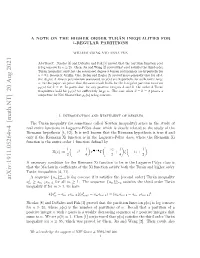 Arxiv:1911.05264V3 [Math.NT]