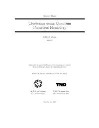 Clustering Using Quantum Persistent Homology