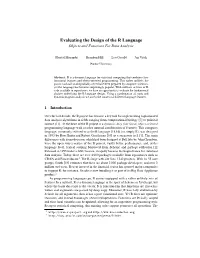Evaluating the Design of the R Language Objects and Functions for Data Analysis