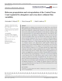 Holocene Progradation and Retrogradation of the Central Texas Coast Regulated by Alongshore and Cross-Shore Sediment Flux Variability