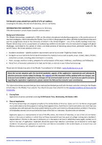 Information for Candidates for The