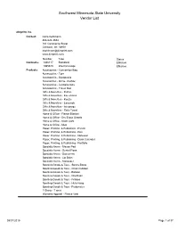 Southwest Minnesota State University Vendor List