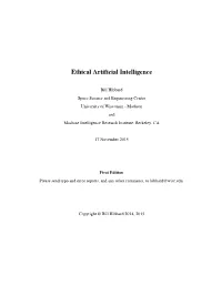 Ethical Artificial Intelligence