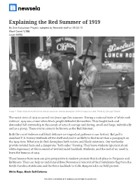 Explaining the Red Summer of 1919 by Zinn Education Project, Adapted by Newsela Staff on 09.30.19 Word Count 1,156 Level 1070L