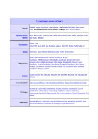 Free and Open Source Software