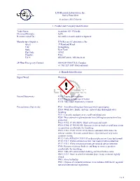 Material Safety Data Sheet