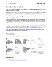 Social Basics Resource Packet