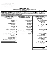 Test Ballot Print Document