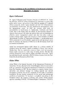 Vienna Workshop on the Prohibition of Incitement to Hatred: List of Experts