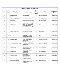 DETAILS of FILLING STATIONS Sl.No. Area Filling Point Address