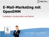 E-Mail-Marketing Mit Openemm