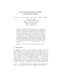 How to Handle Rainbow Tables with External Memory