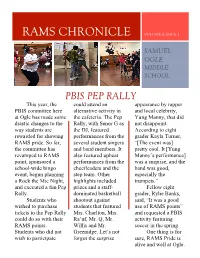 Rams Chronicle Volume 4, Issue 1