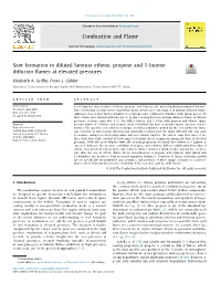 Soot Formation in Diluted Laminar Ethene, Propene and 1-Butene Diffusion Flames at Elevated Pressures