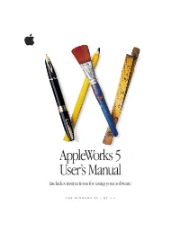 Appleworks 5 User's Manual