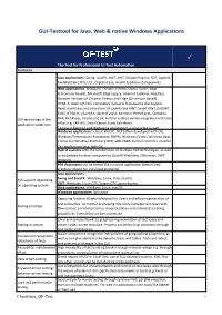 Checklist: Requirements GUI Test Tool for Java, Web