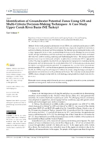 Identification of Groundwater Potential Zones Using GIS and Multi