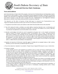 Trademark / Service Mark Database Subscription Form