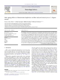 Anti-Aging Effects of Deuterium Depletion on Mn-Induced Toxicity in a C
