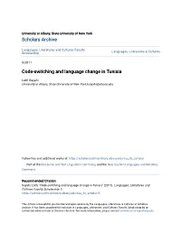Code-Switching and Language Change in Tunisia