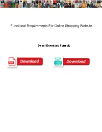 Functional Requirements for Online Shopping Website