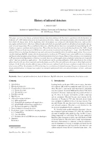 History of Infrared Detectors