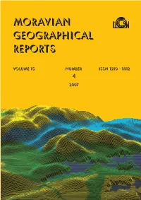 Moravian Geographical Reports