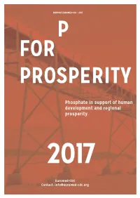 Phosphate in Support of Human Development and Regional Prosperity