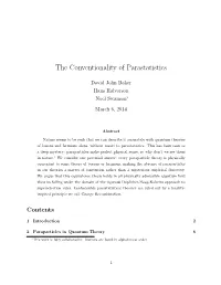 The Conventionality of Parastatistics