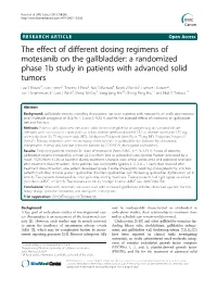 The Effect of Different Dosing Regimens of Motesanib on the Gallbladder