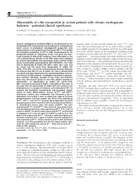 Abnormality of C-Kit Oncoprotein in Certain Patients with Chronic