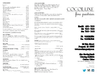 Cocoluxe * Fall 2017 Full Menu