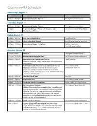 Commonvu Schedule