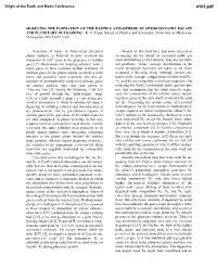 Modeling the Formation of the Earth's Atmosphere by Hydrodynamic