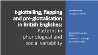 Patterns in Phonological and Social Variability
