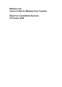 Whalsay Link Consultation Exercise 291009
