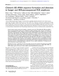 Chimeric 16S Rrna Sequence Formation and Detection in Sanger and 454-Pyrosequenced PCR Amplicons