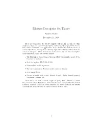Effective Descriptive Set Theory