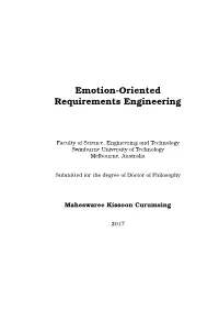 Emotion-Oriented Requirements Engineering