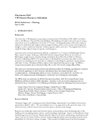 Hutchinson Hall UW Historic Resources Addendum