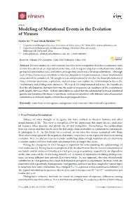 Modeling of Mutational Events in the Evolution of Viruses