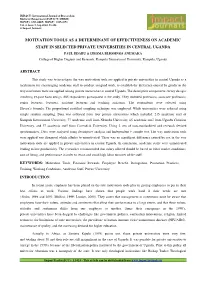 Motivation Tools As a Determinant Of