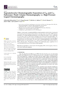Supramolecular Chromatographic Separation of C60 and C70 Fullerenes: Flash Column Chromatography Vs