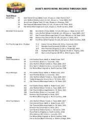 Bowl Records Through 2020