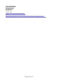 Cofnod Pleidleisio Voting Record 02/06/2015