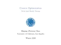 Convex Optimization Scai Lab Study Group