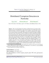 Distributed Corruption Detection in Networks