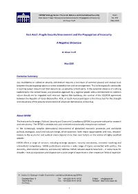 East Asia's Fragile Security Environment and the Propagation